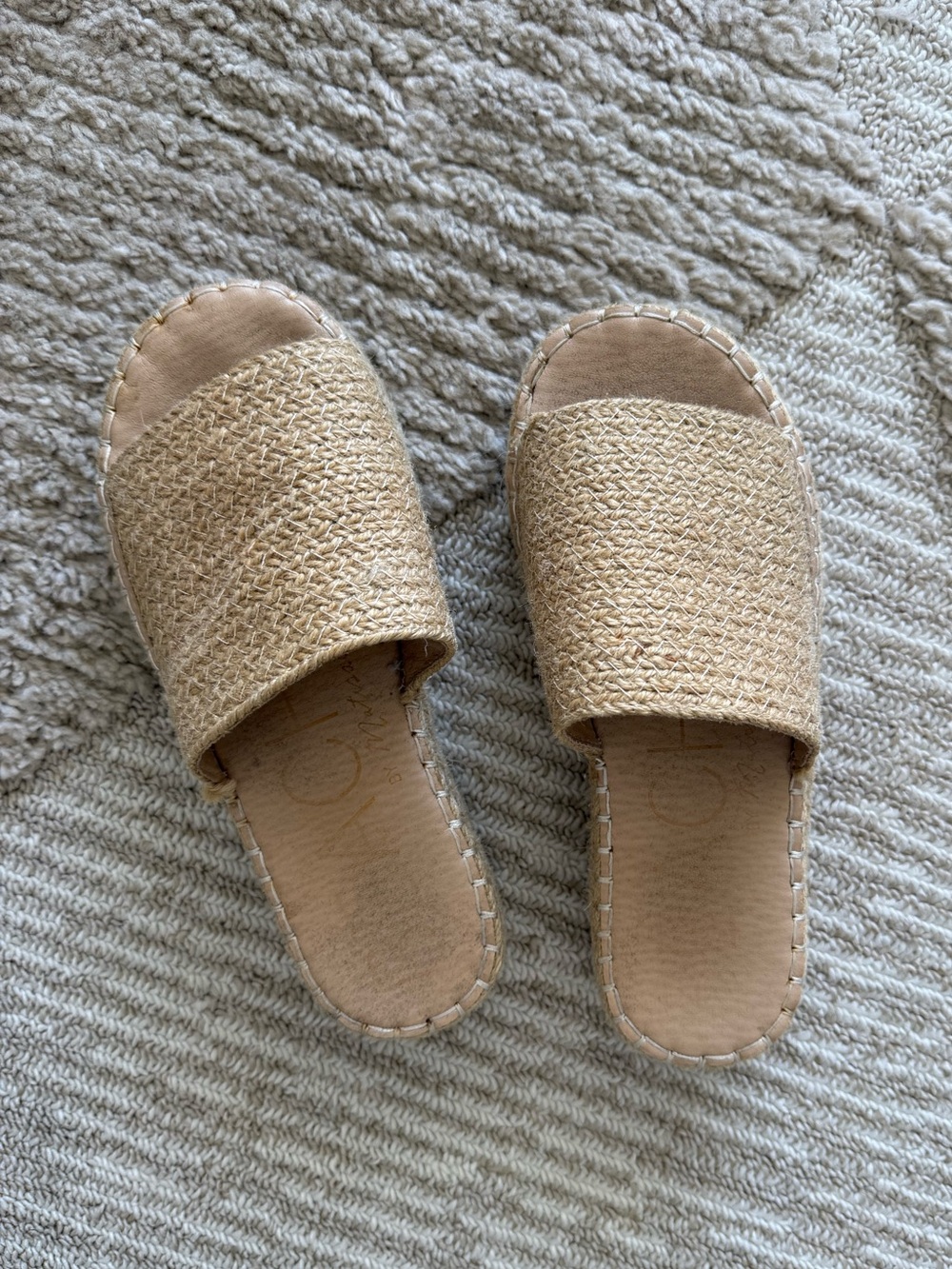 Matisse Natural Straw Woven Slide Sandals